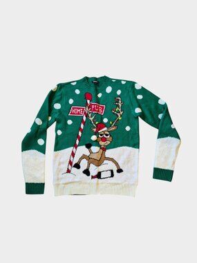 Crossroads Christmas Sweater Drunk Rudolph